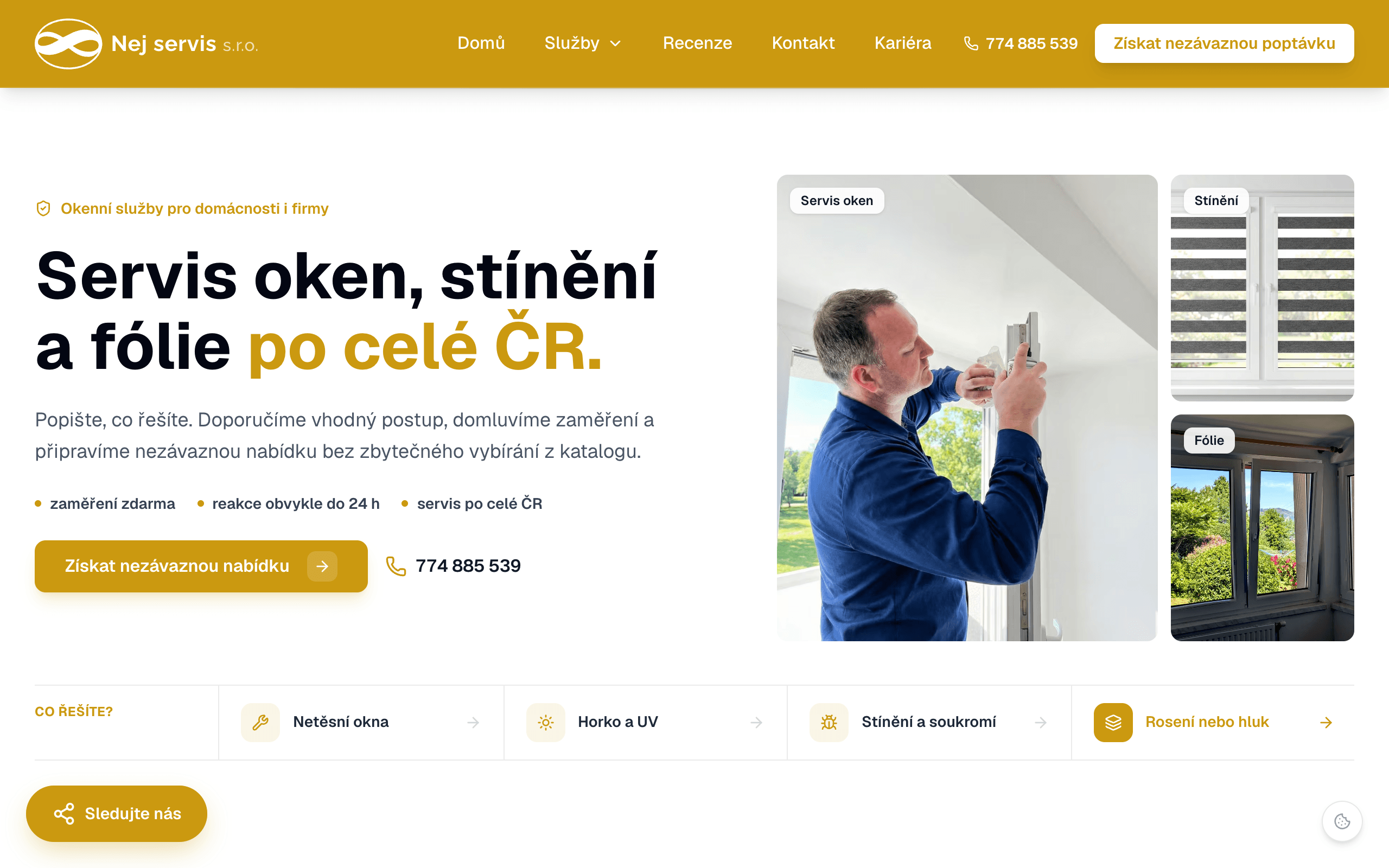 Ukázka redesignu webu Nejservis
